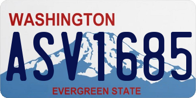 WA license plate ASV1685