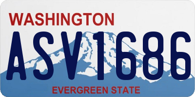 WA license plate ASV1686