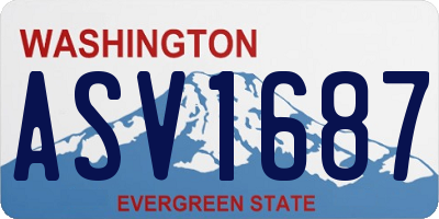 WA license plate ASV1687