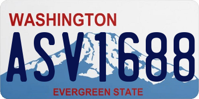 WA license plate ASV1688