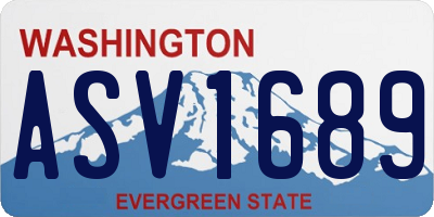 WA license plate ASV1689