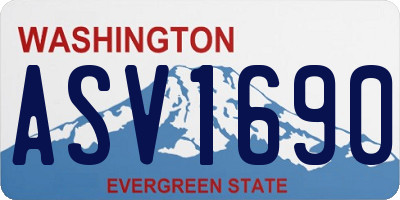 WA license plate ASV1690