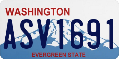WA license plate ASV1691