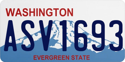 WA license plate ASV1693