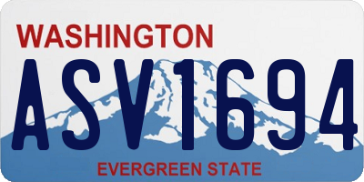 WA license plate ASV1694