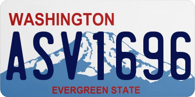 WA license plate ASV1696