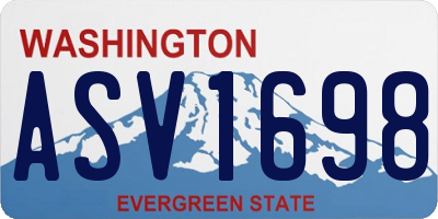 WA license plate ASV1698