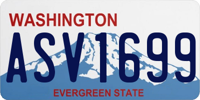 WA license plate ASV1699