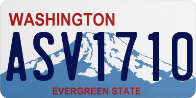 WA license plate ASV1710