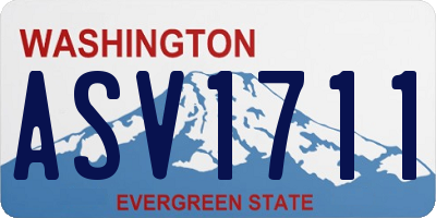 WA license plate ASV1711
