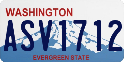 WA license plate ASV1712
