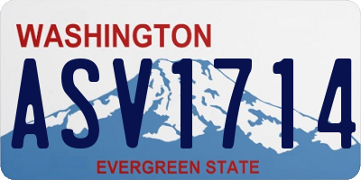 WA license plate ASV1714