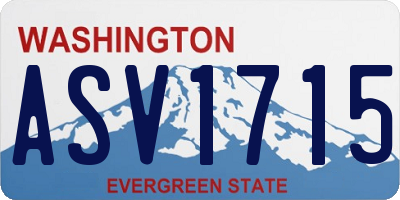 WA license plate ASV1715