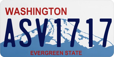 WA license plate ASV1717