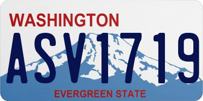 WA license plate ASV1719
