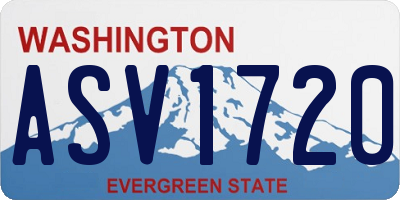 WA license plate ASV1720