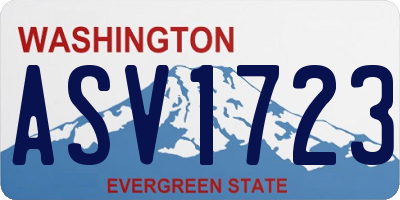 WA license plate ASV1723