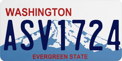 WA license plate ASV1724
