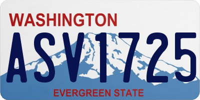 WA license plate ASV1725