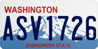 WA license plate ASV1726
