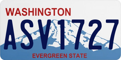 WA license plate ASV1727