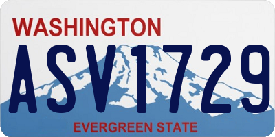 WA license plate ASV1729