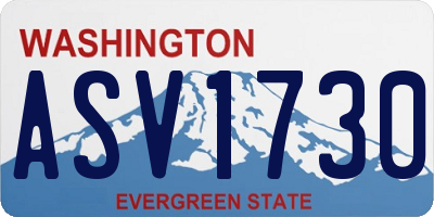 WA license plate ASV1730