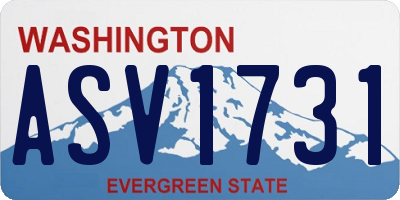 WA license plate ASV1731