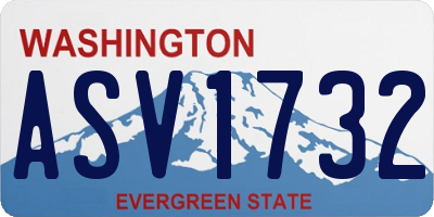 WA license plate ASV1732