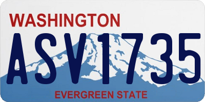 WA license plate ASV1735