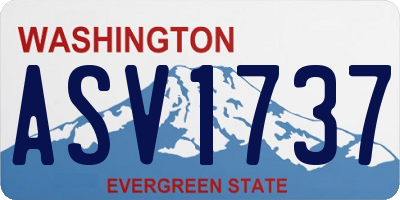 WA license plate ASV1737