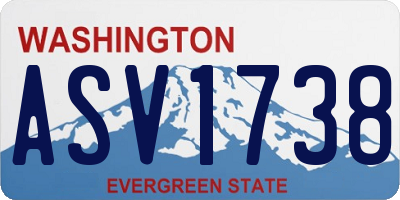 WA license plate ASV1738