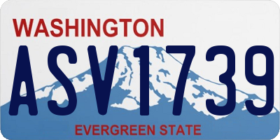WA license plate ASV1739