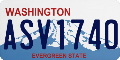 WA license plate ASV1740