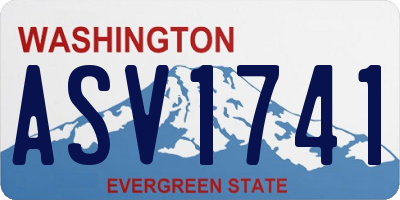 WA license plate ASV1741