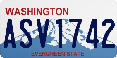 WA license plate ASV1742