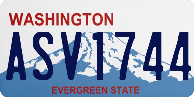 WA license plate ASV1744