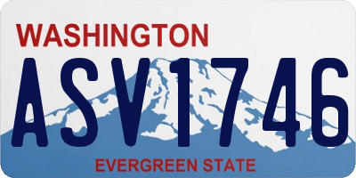 WA license plate ASV1746