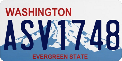 WA license plate ASV1748