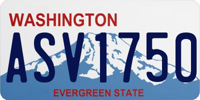 WA license plate ASV1750