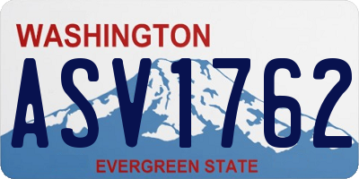 WA license plate ASV1762