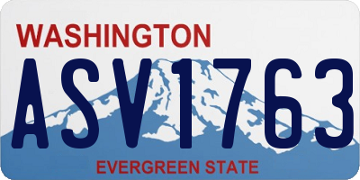 WA license plate ASV1763