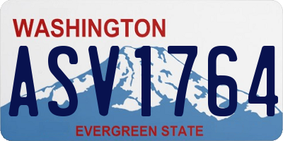 WA license plate ASV1764