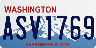 WA license plate ASV1769