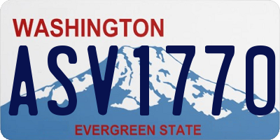 WA license plate ASV1770