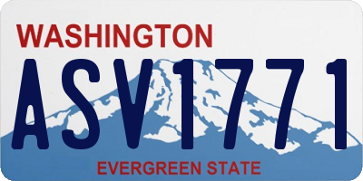 WA license plate ASV1771