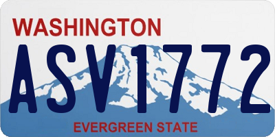 WA license plate ASV1772