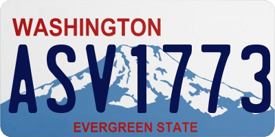 WA license plate ASV1773
