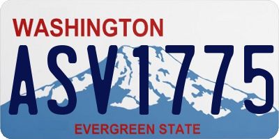 WA license plate ASV1775
