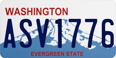 WA license plate ASV1776